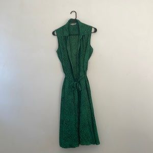 Nanette large green leopard dress
